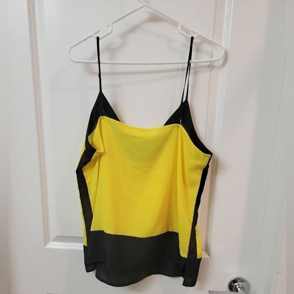 Bisou bisou yellow and black sleeveless blouse - Picture 7 of 11